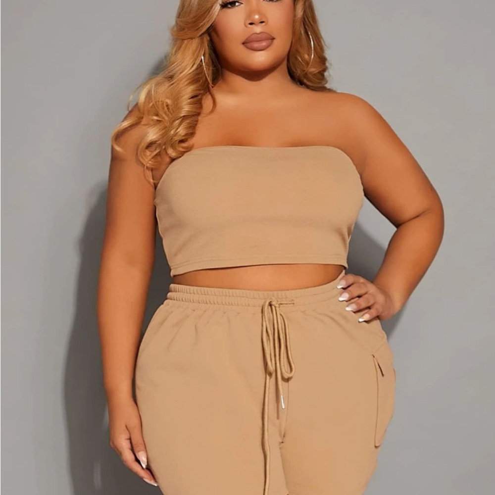 Shein SXY Plus Solid Drawstring Waist Cargo Shorts | Size 1XL